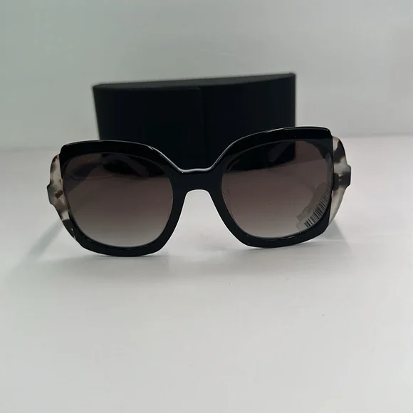 New Authentic Prada PR 16US HERITAGE KHR0A7 Black Azure / Spotted Brown